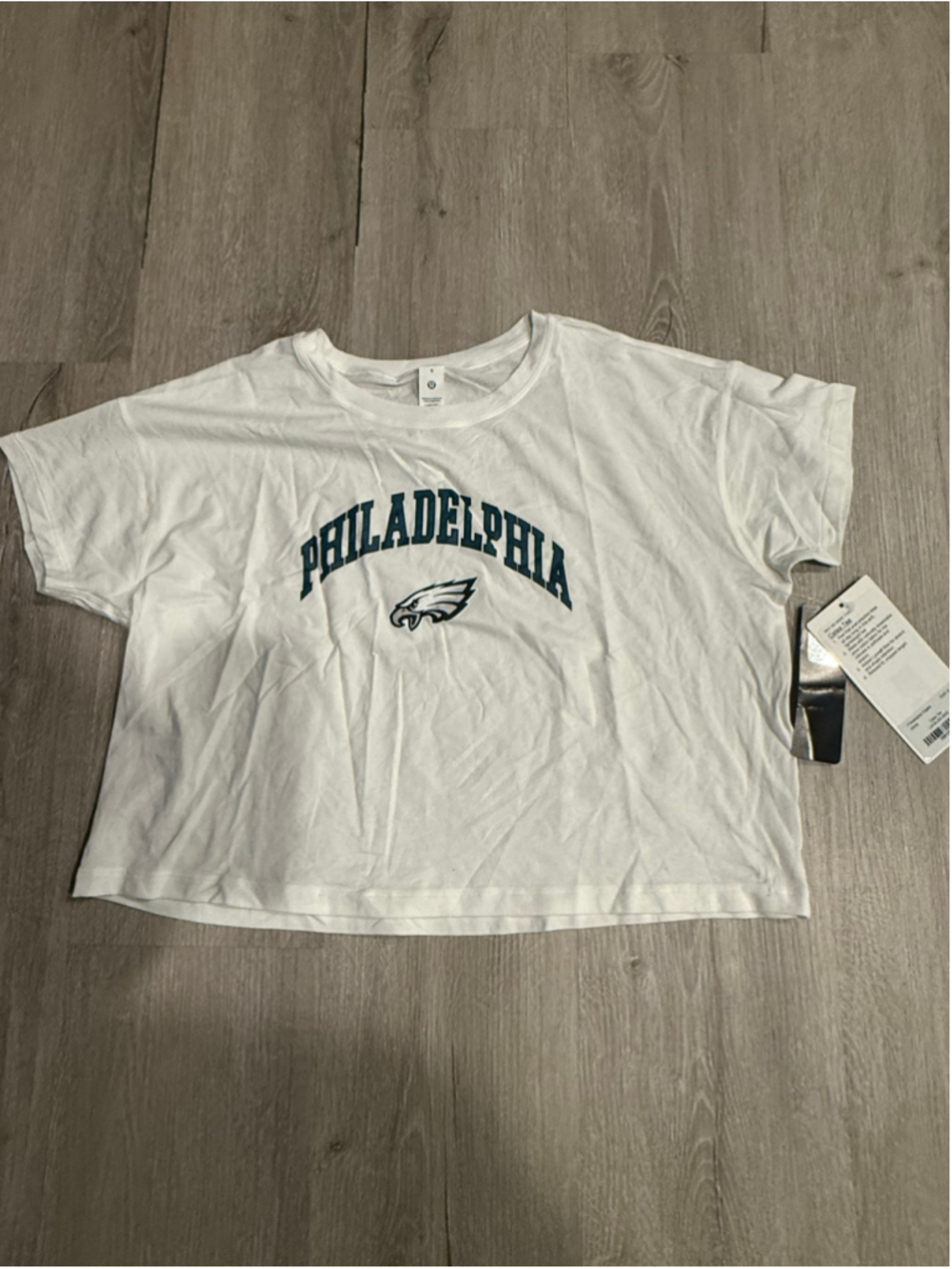 Women's Lululemon Philadelphia Eagles Cates Tee Size 6 White Blue